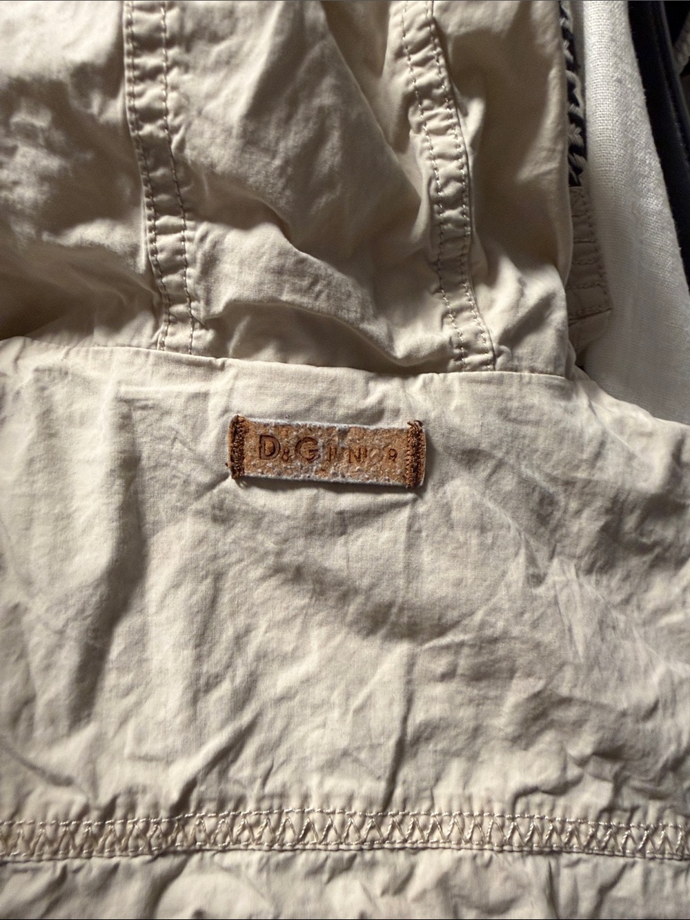 D&G Beige Hooded Utility Jacket with Cinch Waist - Picture 7 of 8